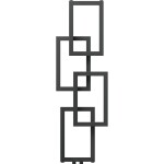MEXEN - Grid otopný žebřík/radiátor dekorativní 1115 x 360 mm, 279 W, antracit W215-1115-360-00-66