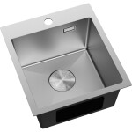 MEXEN - Solix ocelový dřez 1-bowl 400 x 450 mm, nerez 6401401000-01