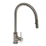 Dřezová baterie SAT Aurum s vytahovací sprškou, 2 proudy broušený gun metal SATBAUR286BGM SATBAUR286BGM
