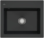 Keramický dřez Villeroy & Boch Subway 60 S, 330901R7, Pure Black 330901R7