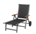 Sun garden ASS COMFORT lehátko hliníkové - stříbrné + černé