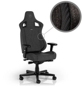 Noblechairs EPIC Compact TX šedá / Herní židle / tkanina / nastavitelná / pojezdová kolečka / nosnost 120 kg (NBL-ECC-TX-ATC)