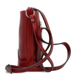 Luxusní dámská kožená crossbody kabelka Yllva, vínová