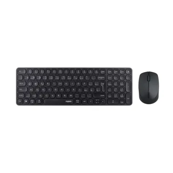 Rapoo 9310M tmavě šedá / Bezdrátová sada klávesnice a myši / 2,4 GHz / Bluetooth 4.0 a 5.0 / CZ/SK (100002103307)