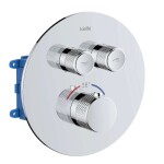 Kielle - Oudee Termostatická baterie pod omítku, pro 2 spotřebiče, s příslušenstvím EcoSpare a tělesem, chrom 20602SPT80
