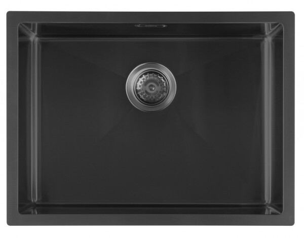 SAPHO - ZENITH nerezový dřez 60x45cm, gun metal ZN6045B