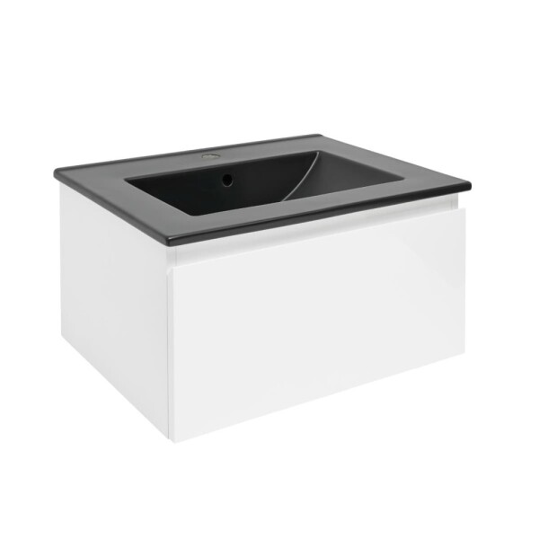 Koupelnová skříňka s umyvadlem SAT B-WAY 59x30x45 cm bílá lesk BWAY60WU4B BWAY60WU4B
