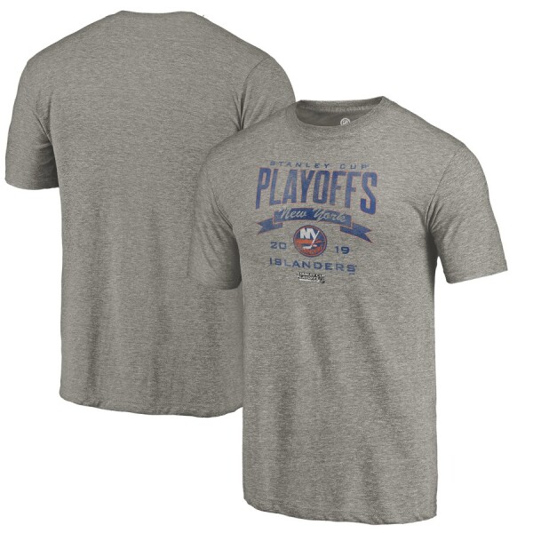 Fanatics Pánské Tričko New York Islanders 2019 Stanley Cup Playoffs Bound Buzzer Beater Tri-Blend Velikost: