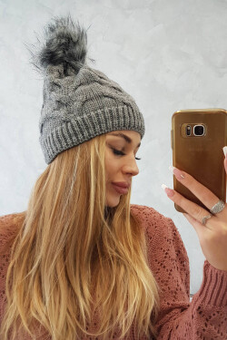 Fleecová čepice Ela K242 tmavě šedá UNI