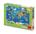 Puzzle XL Mapa zvířat 100 dílků