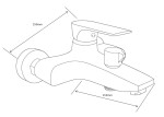 MEXEN/S - Axel R72 vanová baterie s příšlušenstvím, chrom 7383R72-00