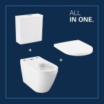 GROHE - Euro Ceramic WC kombi se sedátkem SoftClose, vario odpad, spodní napouštění, Triple Vortex, alpská bílá 102513SH00
