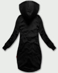 Černá dlouhá dámská mikina s asymetrickou spodní částí LHD (AMG-13) odstíny černé S (36)