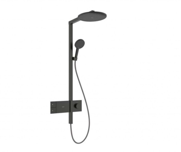 HANSGROHE - Raindance Alive S Sprchový set s termostatem, průměr 30 cm, 3 proudy, EcoSmart, kartáčovaný černý chrom 24583340