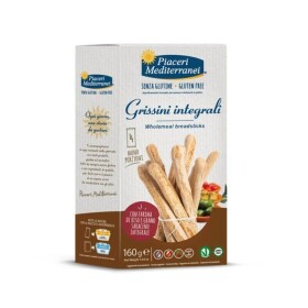 Dortisimo Bezlepkové celozrnné tyčinky Grissini Piaceri Mediterranei (160 g)