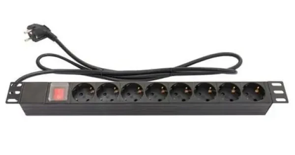 Good Connections PDU 19" černá / PDU / 8x zásuvka / 16 A / 3800 W / 1,8 m (GC-N0076)