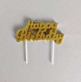 Dortisimo Svíčka Happy Birthday zlatá