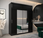 Šatní skříň Abi T1 s nástavcem Barva korpusu: Bílá, Rozměry: 250 cm, Dveře: Dub artisan