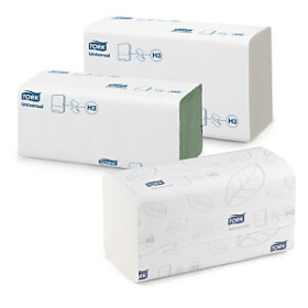 20 x Papírové ručníky TORK, sklad typu ZZ, 250x230mm, jednovrstvé, zelené