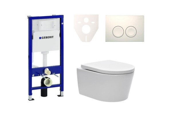 Cenově zvýhodněný závěsný WC set Geberit do lehkých stěn / předstěnová montáž + WC SAT Brevis SIKOGES6W1 SIKOGES6W1
