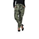 HOSH Dámské kalhoty s potiskem Velikost: M/L, Barva: Zelená