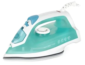 Emerio SI-110298.4 bílá/tyrkysová / Napařovací žehlička / 2000 W / Keramická žehlicí plocha / 17 g/min páry (SI-110298.4)