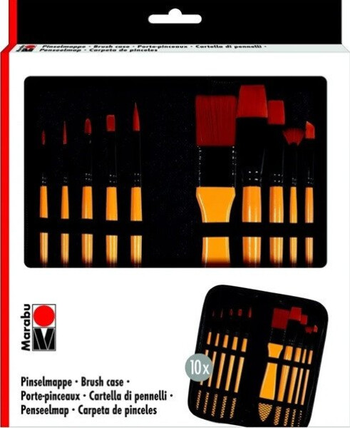 Marabu univerzální pouzdro + 10ks štětců