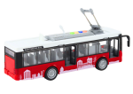 Mamido Trolejbus s frikčním pohonem světly a zvuky 1:16 červený