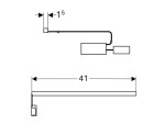 GEBERIT - Příslušenství Světelná lišta, délka 410 mm 501410000