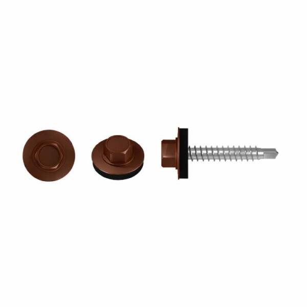 Šroub farmářský 4,8X35 RAL 8011, oříšková hnědá, STALCO, bal. 250 ks