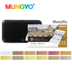 Akvarelové barvy Mungyo Gallery Professional metalické, 12 barev
