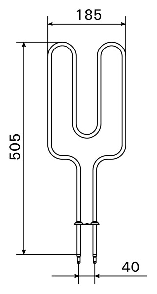 Topné těleso, spirála pro saunová kamna AV2-6, 250W/230V CZSA-420L