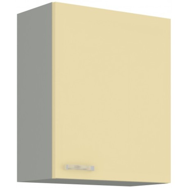 Horní skříňka 60 G-72 1F Barva korpusu: Šedá, Barva dvířek: Krémový lesk (Karmen)