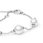 Perlový náramek Marcia - sladkovodní perla, stříbro 925/1000, 17 cm + 4 cm (prodloužení) Bílá