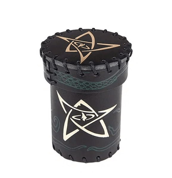 Call of Cthulhu Leather Dice Cup Black and Green-Golden