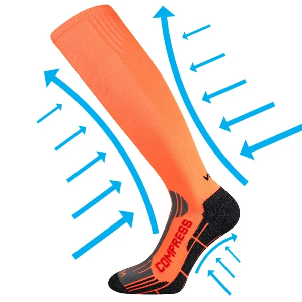 VOXX Podkolenky kompresní FLEX neon oranžové 35-38 111438