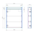 Mereo Siena, koupelnová galerka 64 cm, zrcadlová skříňka, antracit mat CN435GA