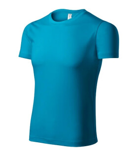 Pixel tričko unisex tyrkysová L