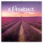 Kalendář 2024 poznámkový: Provence, voňavý, 30 × 30 cm