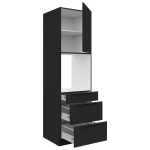 Vysoká skříňka pro vestavnou troubu Siena 60 DPS-210 3S1F - Premium Box Barva korpusu: Černá, Barva dvířek: Černá