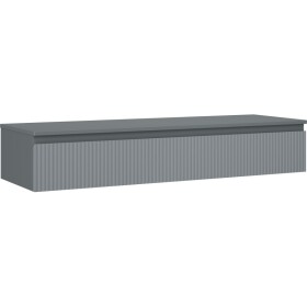 MEXEN/S - Rivel koupelnová skříňka pod umyvadlo 140 cm s deskou, 1 šuplík, reliéf , grafit mat 91A20-14023-1-BFC66