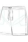 Pánské plavky Travel Shorts SM27N-6 Červená - Self červená XL