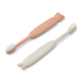 LIEWOOD Dětský zubní kartáček Fabio Classic Toddler – set 2 ks, růžová barva, plast