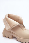 Botky Na Masivní Platformě Se Zipem Bežové Kusma 41