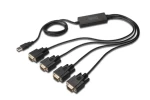 Digitus DA-70159 černá / USB adaptér / 4x RS232 / USB 2.0 / 1,5 m (DA-70159)