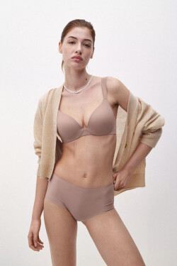 Dámská podprsenka Body Make-Up Illusion Shorty EX - BROWN - sv. hnědá 00ZE - TRIUMPH BROWN 38