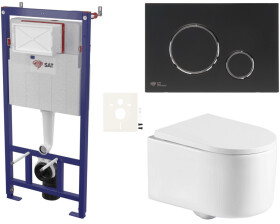 Závěsný WC set do lehkých stěn / předstěnová SAT SIKOSSREX7278K SIKOSSREX7278K