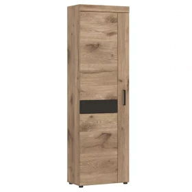Šatní skříň Grano GRNGS1L 1D dub viking/pvc dub viking/pvc šedý vesmír