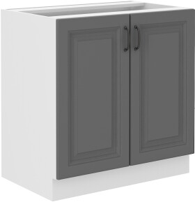 Spodní skříňka Stilo 80 D 2F BB Barva korpusu: Bílá, Barva dvířek: Dust Grey