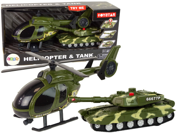 Mamido Vojenská sada tank a helikoptéra s frikčním pohonem